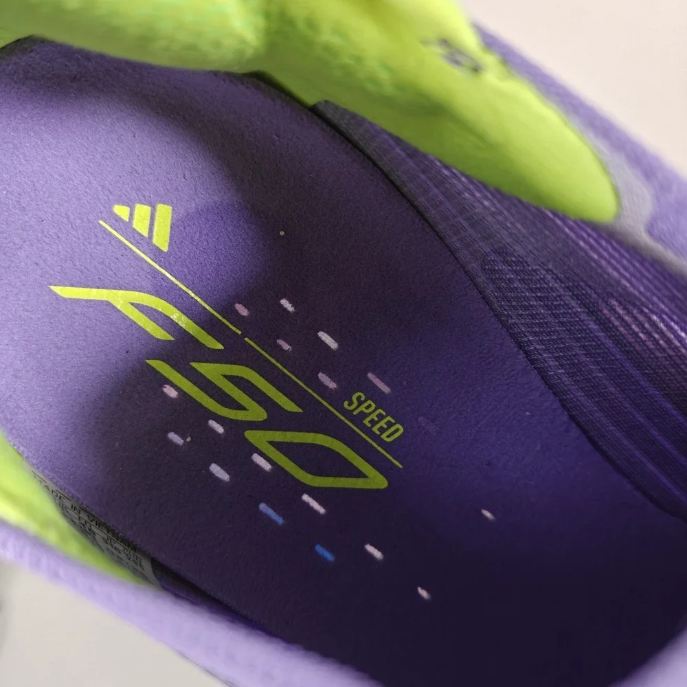 Adidas F50 Elite Laceless FG Soccer Cleats Men's Size 13 Purple Green JH7628